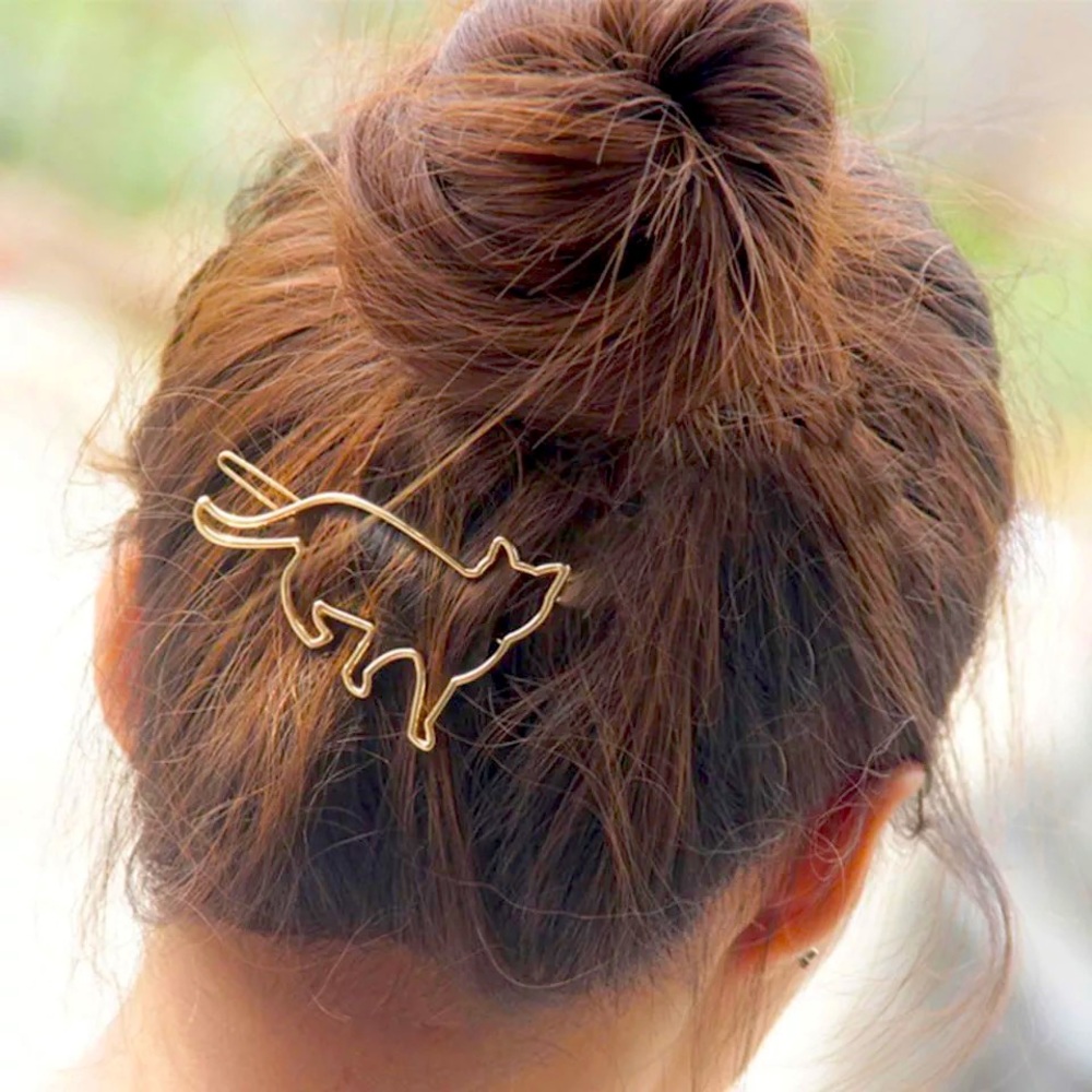 Cat Hair Clip Gold or Silver